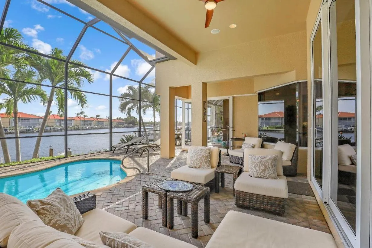 South Seas Court Pool Home, On The Canal Marco Island