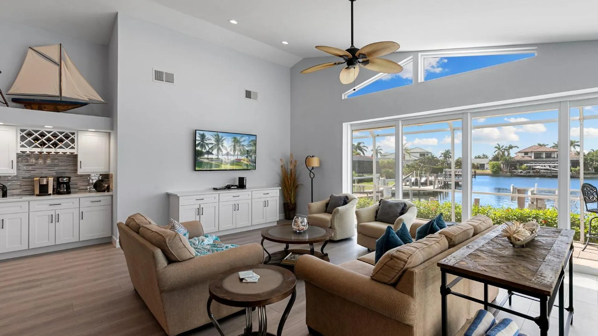 New 2024 Renovation! Gorgeous Island Oasis With Sw Exposure On Marco Island
